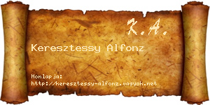 Keresztessy Alfonz névjegykártya